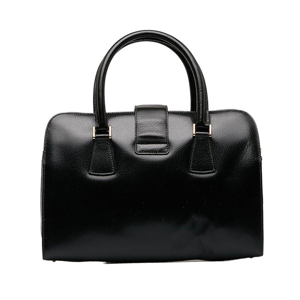 グッチ ヴィンテージ オールドグッチ ゴールド金具 ハンドバッグ ショルダーバッグ 2WAY 000 109 ブラック レザー レディース GUCCI 【中古】