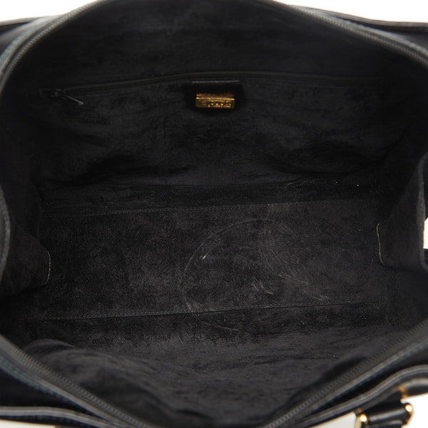 グッチ ヴィンテージ オールドグッチ ゴールド金具 ハンドバッグ ショルダーバッグ 2WAY 000 109 ブラック レザー レディース GUCCI 【中古】