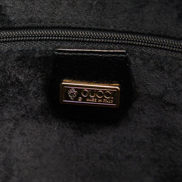 グッチ ヴィンテージ オールドグッチ ゴールド金具 ハンドバッグ ショルダーバッグ 2WAY 000 109 ブラック レザー レディース GUCCI 【中古】