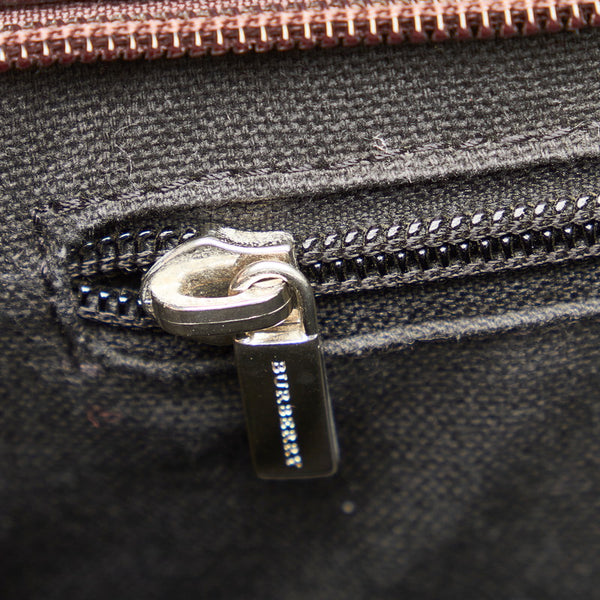 バーバリー ブラウン PVC レザー クラッチバッグ メンズ BURBERRY 【中古】