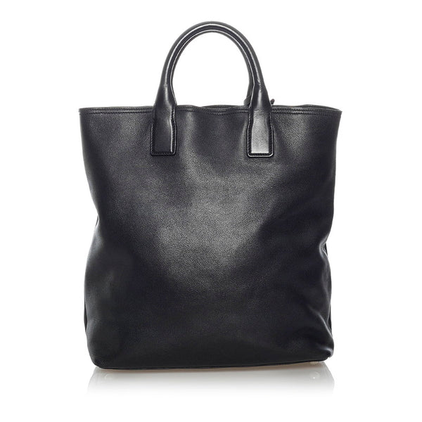 グッチ 型押しロゴ 019 2020 ブラック レザー ハンドバッグ メンズ GUCCI 【中古】