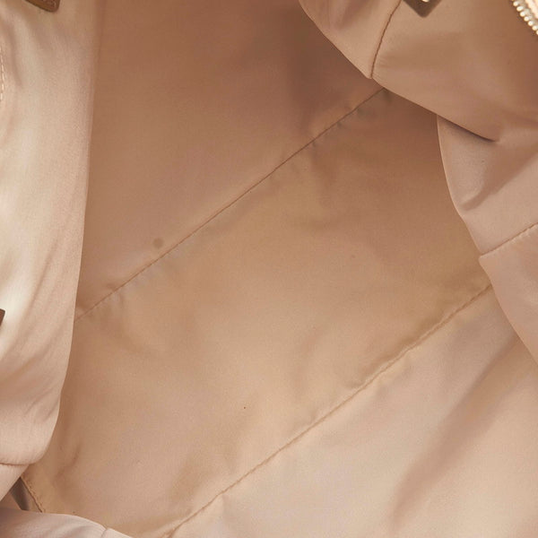 シャネル ニュートラベルライン トートGM トートバッグ ピンクベージュ ナイロン レザー レディース CHANEL 【中古】