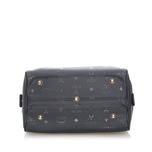 エム シー エム ヴィセトス ハンドバッグ ブラック PVC レザー レディース MCM 【中古】