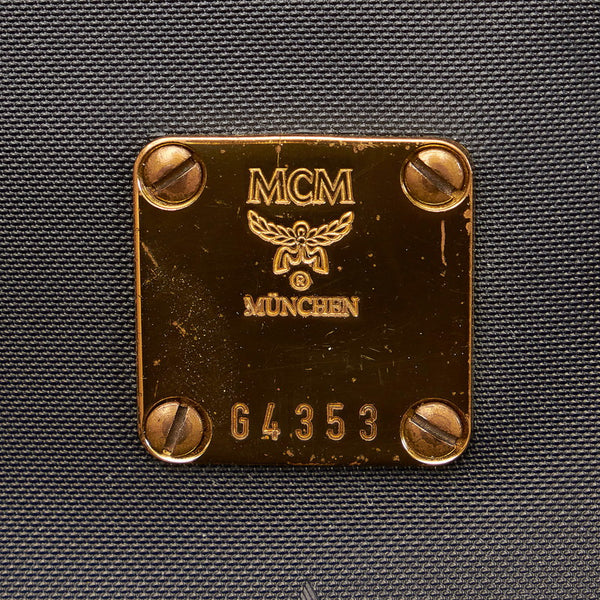 エム シー エム ヴィセトス ハンドバッグ ブラック PVC レザー レディース MCM 【中古】
