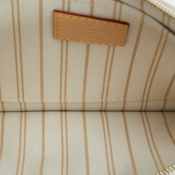ルイ ヴィトン ダミエ アズール ネヴァーフルMM ハンドバッグ トートバッグ N41361 ホワイト PVC レザー レディース LOUIS VUITTON 【中古】
