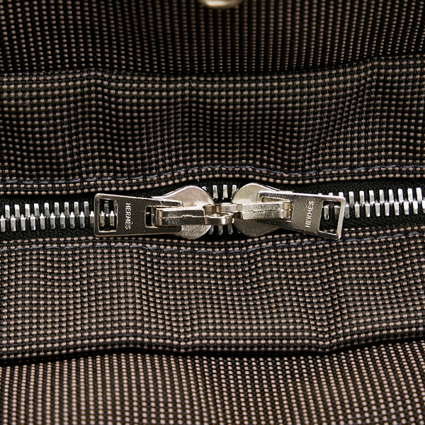 エルメス エールライントートMM トートバッグ グレー キャンバス レディース HERMES 【中古】