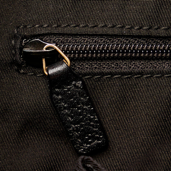 グッチ GGキャンバス シェリーライン トートバッグ 181779 ブラック キャンバス レザー レディース GUCCI 【中古】