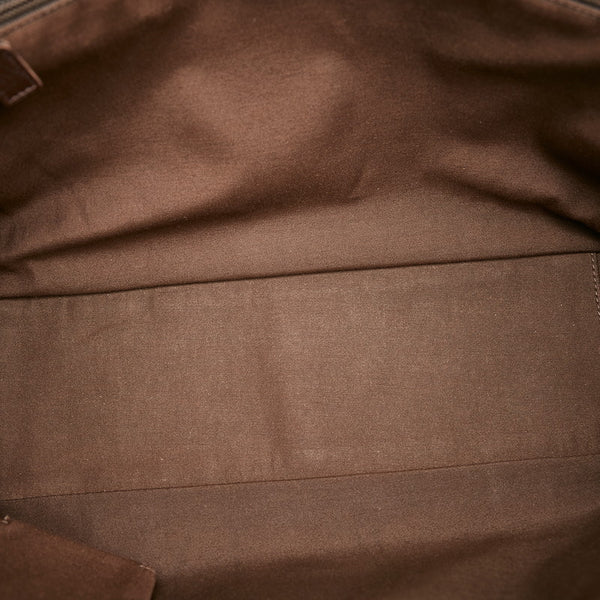 グッチ GGスプリーム トートバッグ 141624 ベージュ ブラウン PVC レザー レディース GUCCI 【中古】