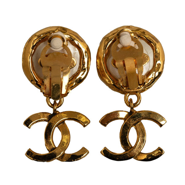 シャネル ココマーク スイング パール イヤリング ゴールド メッキ レディース CHANEL 【中古】