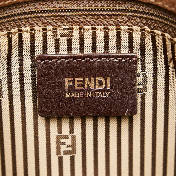 フェンディ アンナ バイカラー ハンドバッグ ショルダーバッグ 2WAY 8BT188 ブラウン レザー レディース FENDI 【中古】