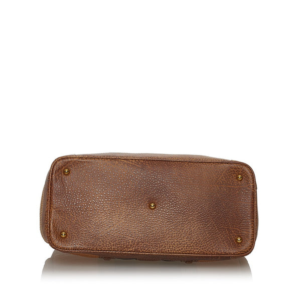 グッチ トートバッグ 223941 ブラウン ベージュ レザー ストロー レディース GUCCI 【中古】