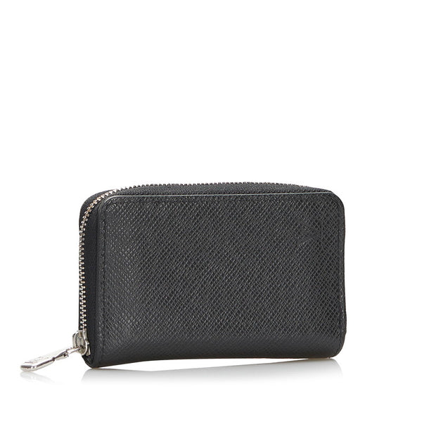 ルイ ヴィトン タイガ ジッピー ウォレット コインケース カードケース 小銭入れ M30511 ブラック PVC レザー レディース LOUIS VUITTON 【中古】