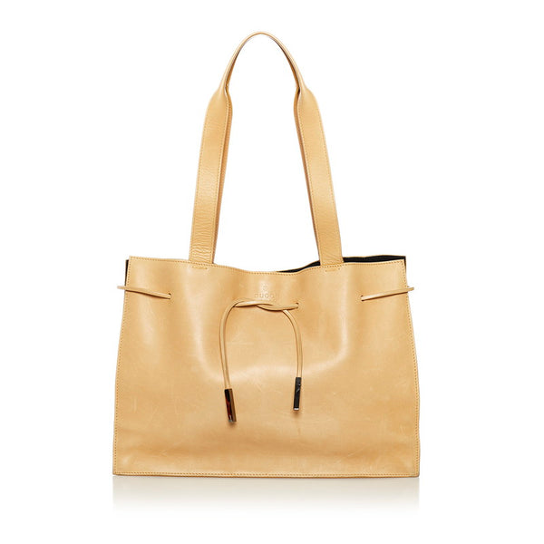 グッチ トートバッグ ショルダーバッグ ベージュ レザー レディース GUCCI 【中古】