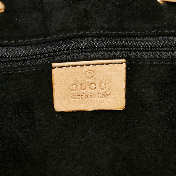グッチ トートバッグ ショルダーバッグ ベージュ レザー レディース GUCCI 【中古】