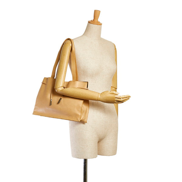 グッチ トートバッグ ショルダーバッグ ベージュ レザー レディース GUCCI 【中古】