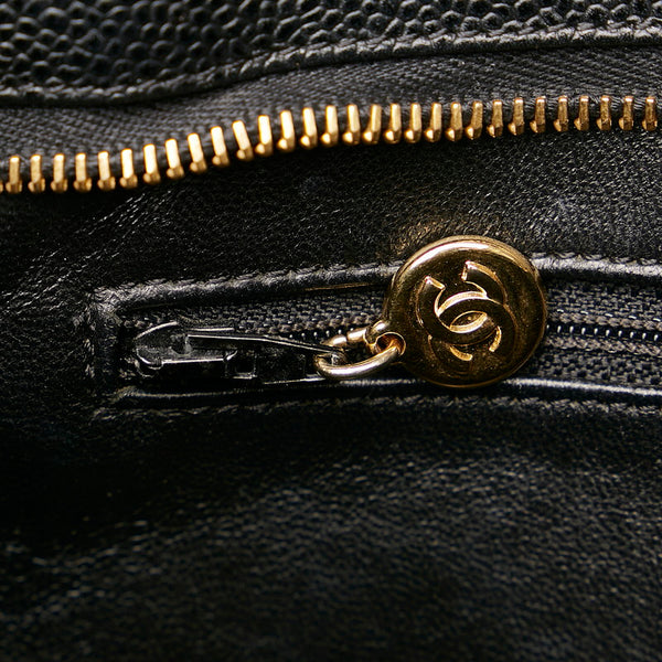 シャネル マトラッセ 復刻トート トートバッグ ブラック キャビアスキン レディース CHANEL 【中古】