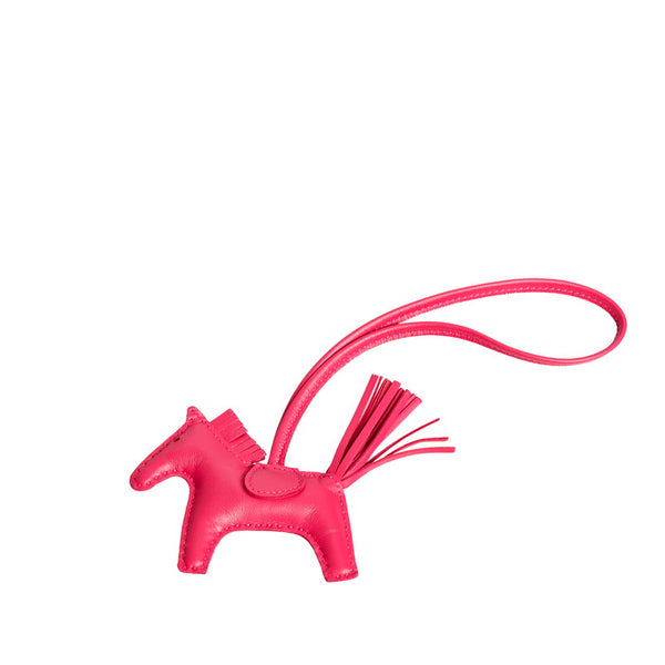 エルメス ロデオチャームPM 馬  バッグチャーム ローズメキシコ ピンク アニョーミロ レディース HERMES 【中古】