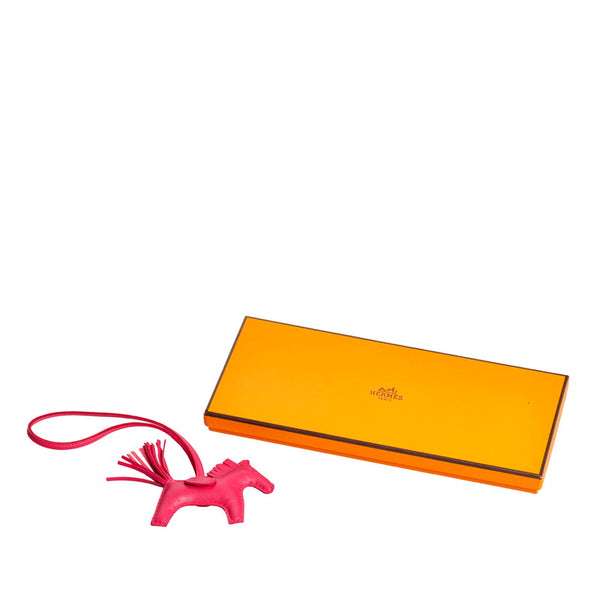 エルメス ロデオチャームPM 馬  バッグチャーム ローズメキシコ ピンク アニョーミロ レディース HERMES 【中古】