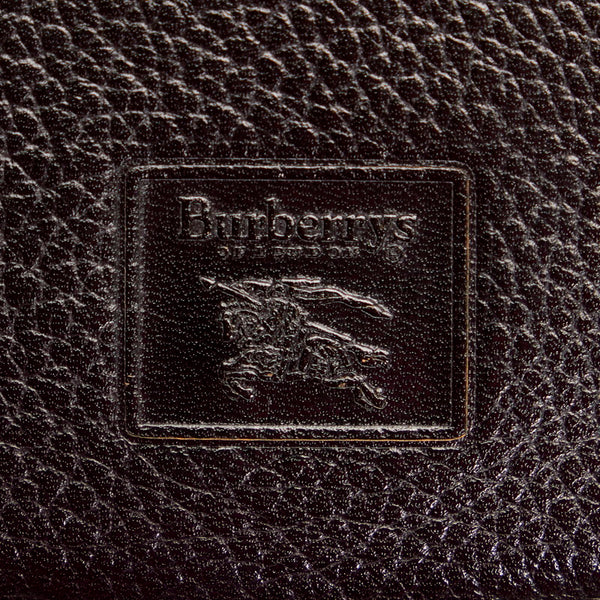 バーバリー ノバチェック ブラック レザー 斜め掛け ショルダーバッグ レディース BURBERRY 【中古】