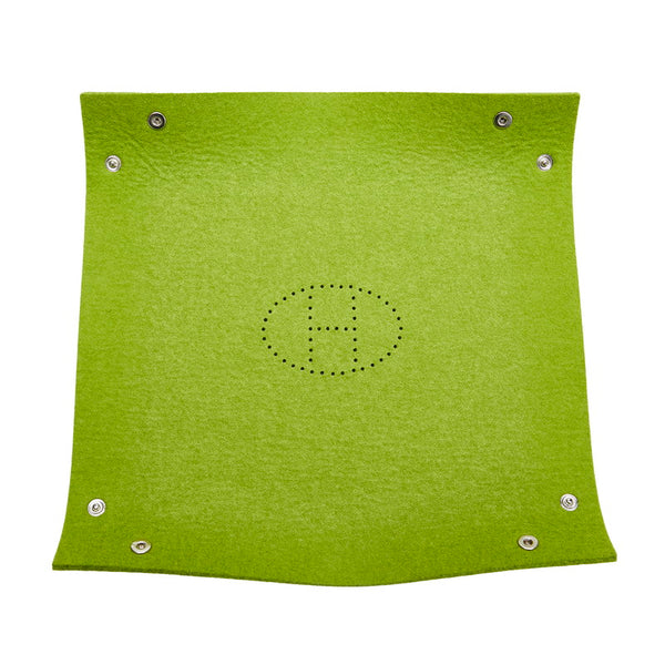 エルメス ヴィドポッシュ 小物入れ トレー グリーン フェルト レディース HERMES 【中古】