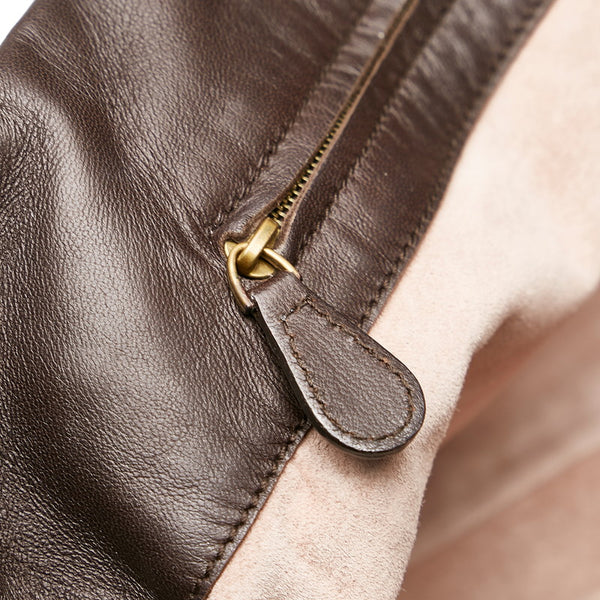 ボッテガヴェネタ イントレチャート 171265 ブラウン レザー トートバッグ レディース BOTTEGAVENETA 【中古】