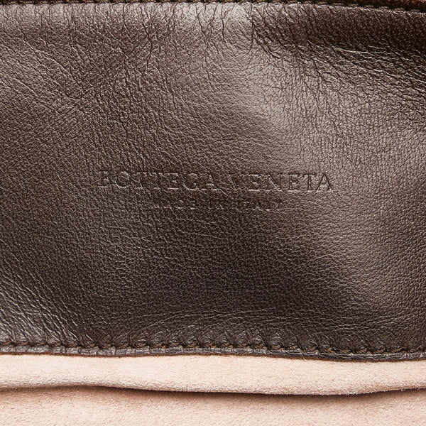 ボッテガヴェネタ イントレチャート 171265 ブラウン レザー トートバッグ レディース BOTTEGAVENETA 【中古】