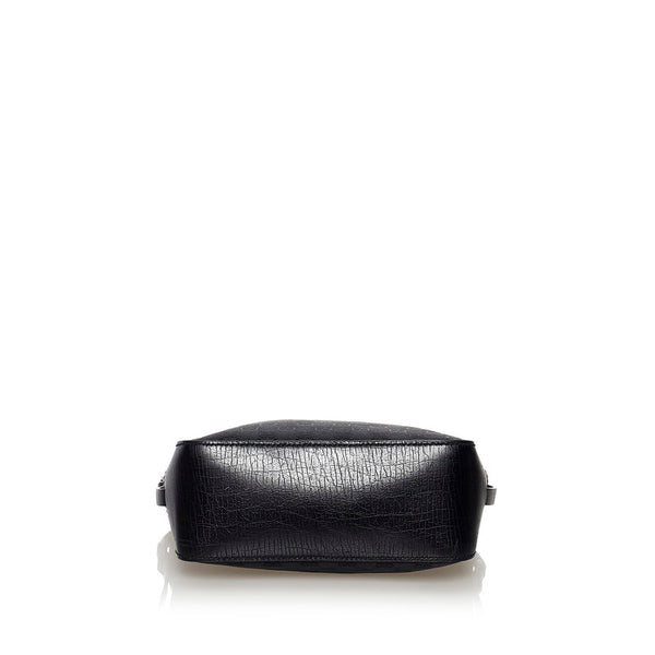 グッチ GGキャンバス トートバッグ 107757 ブラック キャンバス レザー レディース GUCCI 【中古】