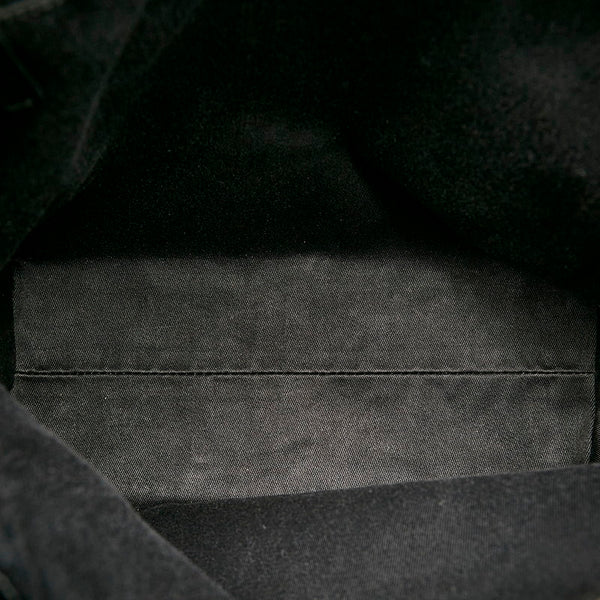 グッチ GGキャンバス トートバッグ 107757 ブラック キャンバス レザー レディース GUCCI 【中古】