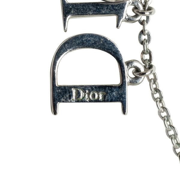 ディオール ロゴ ネックレス シルバー メタル レディース Dior 【中古】
