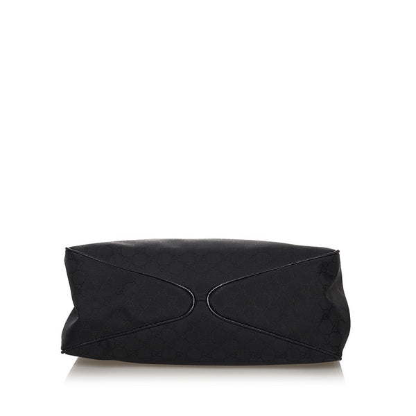 グッチ GGナイロン ワンショルダーバッグ 257268 ブラック ナイロン レザー レディース GUCCI 【中古】