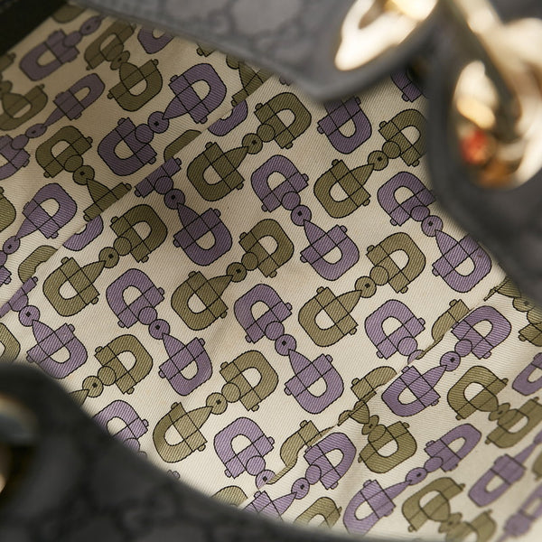 グッチ GGナイロン ワンショルダーバッグ 257268 ブラック ナイロン レザー レディース GUCCI 【中古】