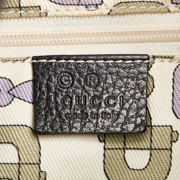 グッチ GGナイロン ワンショルダーバッグ 257268 ブラック ナイロン レザー レディース GUCCI 【中古】