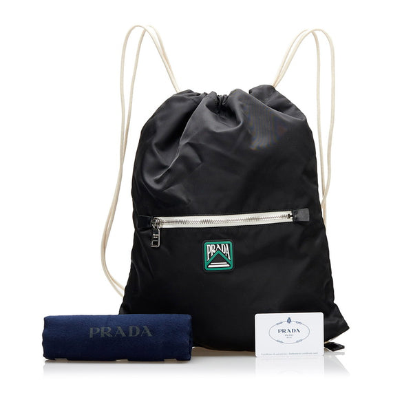 プラダ テスート リュック バックパック 2VZ030 ブラック ナイロン メンズ PRADA 【中古】