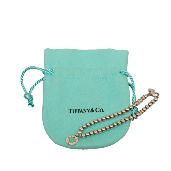 ティファニー ボールチェーン ハート ブレスレット SV925 シルバー エナメル レディース TIFFANY&Co. 【中古】