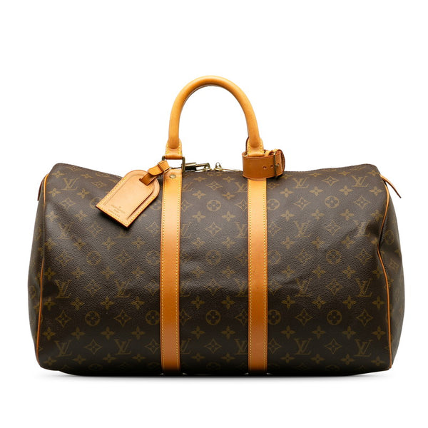 ルイ ヴィトン モノグラム キーポル 45 ボストンバッグ M41418 ブラウン PVC レザー レディース LOUIS VUITTON 【中古】