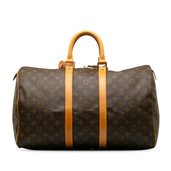 ルイ ヴィトン モノグラム キーポル 45 ボストンバッグ M41418 ブラウン PVC レザー レディース LOUIS VUITTON 【中古】