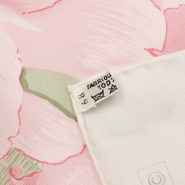 エルメス カレ90 Les pivoines 芍薬 スカーフ ピンク ホワイト グリーン シルク レディース HERMES 【中古】