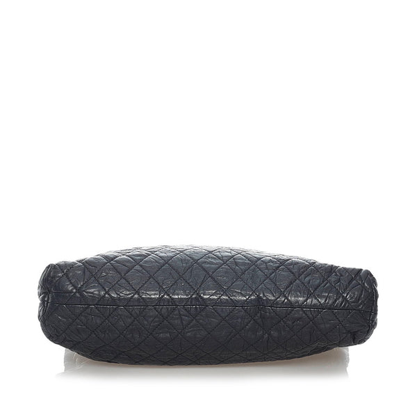 シャネル マトラッセ ココマーク チェーンショルダーバッグ ブラック レザー レディース CHANEL 【中古】