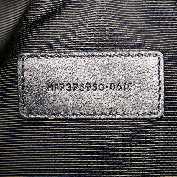 サンローラン クロコ型押し クラッチバッグ ブラック レザー メンズ SAINT LAURENT 【中古】