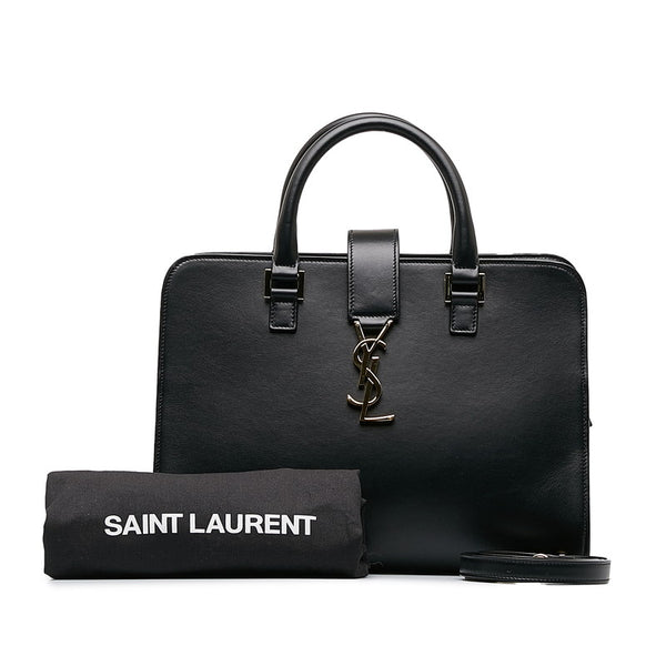 サンローラン カバス カサンドラ ハンドバッグ ショルダーバッグ 2WAY 672667 ブラック レザー レディース SAINT LAURENT 【中古】