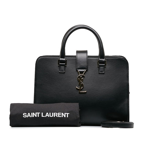 サンローラン カバス カサンドラ ハンドバッグ ショルダーバッグ 2WAY 672667 ブラック レザー レディース SAINT LAURENT 【中古】