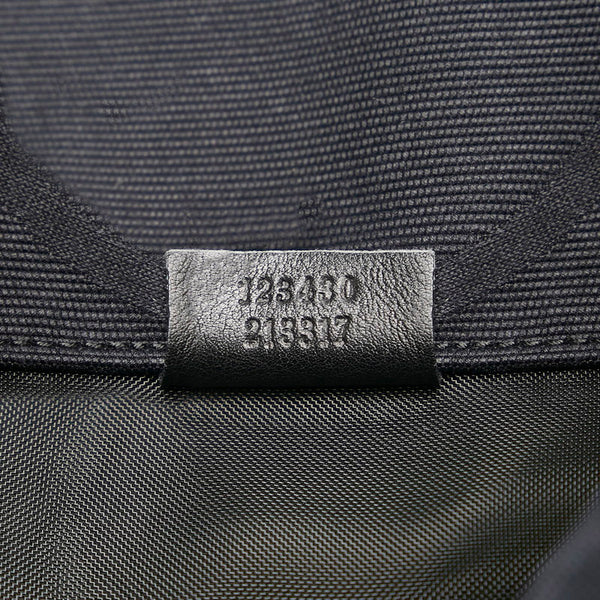 グッチ ビッグ ショルダーバッグ トートバッグ 123430 ブラック キャンバス レディース GUCCI 【中古】