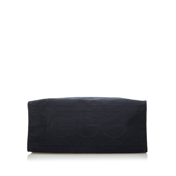 グッチ ビッグ ショルダーバッグ トートバッグ 123430 ブラック キャンバス レディース GUCCI 【中古】