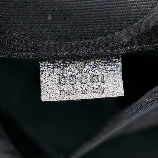 グッチ ビッグ ショルダーバッグ トートバッグ 123430 ブラック キャンバス レディース GUCCI 【中古】