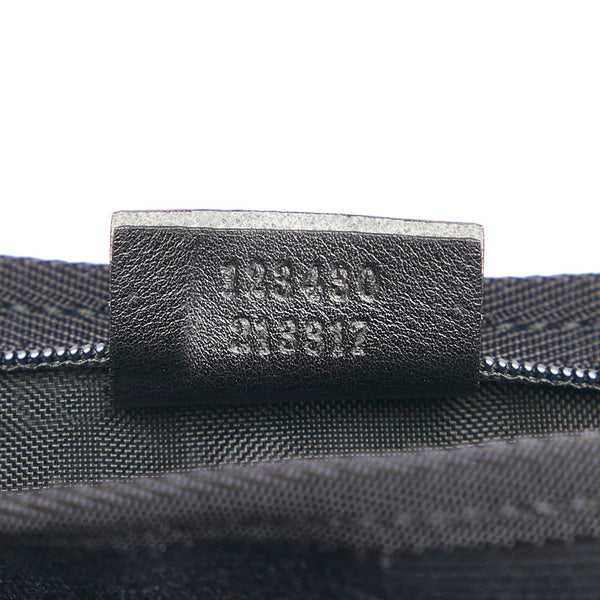 グッチ ビッグ ショルダーバッグ トートバッグ 123430 ブラック キャンバス レディース GUCCI 【中古】