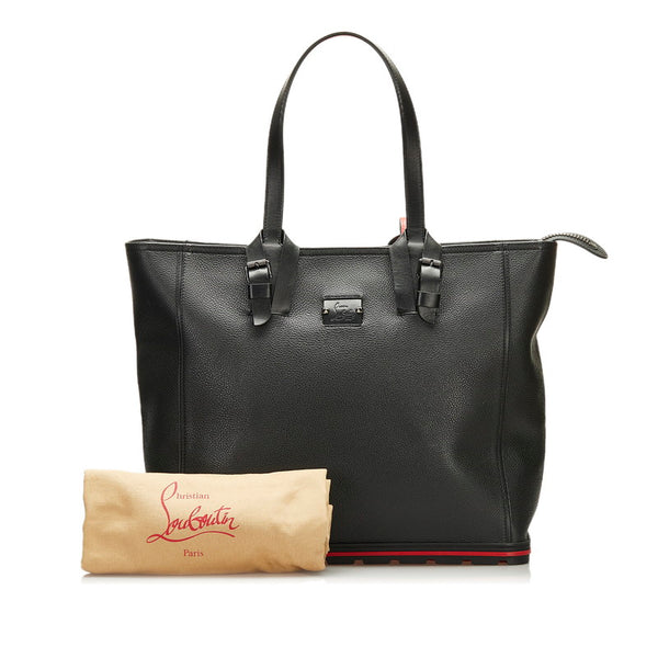 クリスチャンルブタン カバイカー トートバッグ ブラック レッド グレインレザー レディース Christian Louboutin 【中古】