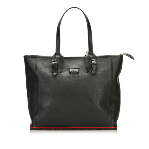 クリスチャンルブタン カバイカー トートバッグ ブラック レッド グレインレザー レディース Christian Louboutin 【中古】