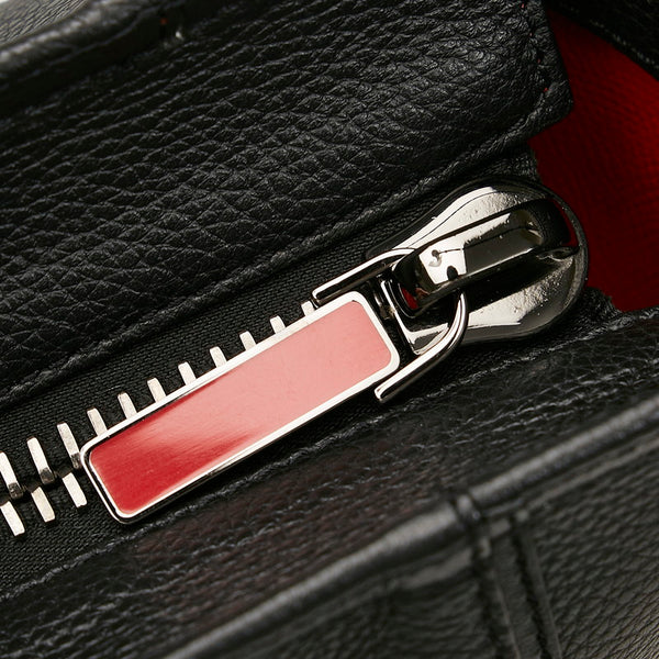 クリスチャンルブタン カバイカー トートバッグ ブラック レッド グレインレザー レディース Christian Louboutin 【中古】