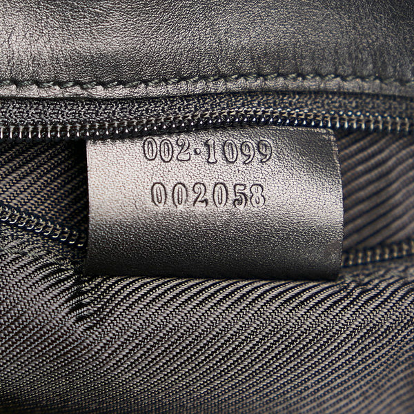 グッチ GGキャンバス ミニ トートバッグ ハンドバッグ 0021099 ベージュ ブラック キャンバス レザー レディース GUCCI 【中古】