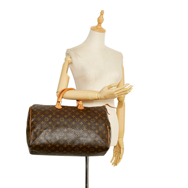 ルイ ヴィトン モノグラム スピーディ40 ハンドバッグ ボストンバッグ M41522 ブラウン PVC レザー レディース LOUIS VUITTON 【中古】